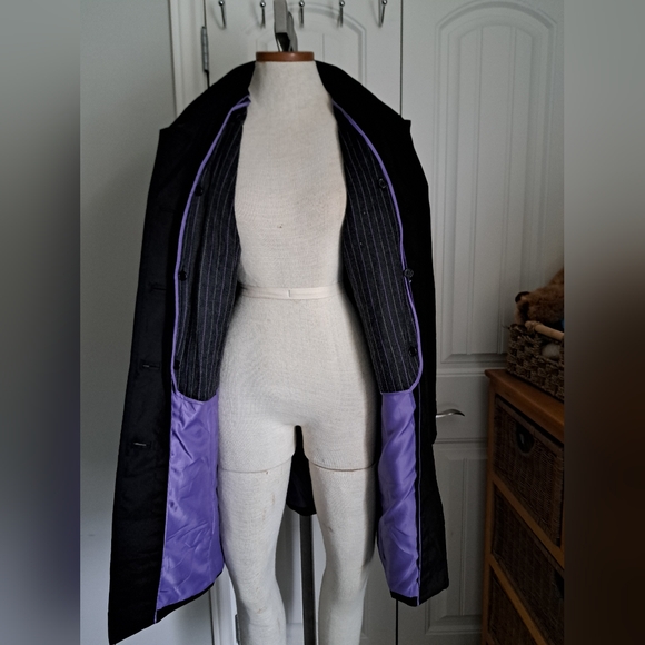 ALEXANDER JULIAN AMERICAN MODERN short trench jacket wool blend liner black XL - Picture 2 of 10